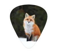 Ukulele Plectrums, Guitar Players Sampler 12 Piece, for Acoustic, Bass, and Electric Guitars-Funny Fox print