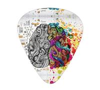 Ukulele Plectrums, Guitar Players Sampler 12 Piece, for Acoustic, Bass, and Electric Guitars-Left and Right Brain Advantage print