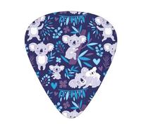 Ukulele Plectrums, Guitar Players Sampler 12 Piece, for Acoustic, Bass, and Electric Guitars-lovely Koala print