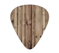 Ukulele Plectrums, Guitar Players Sampler 12 Piece, for Acoustic, Bass, and Electric Guitars-Wood Grain print