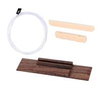 Ukulele Saddle and Bridge Set with Adjustable Height Rose Wood Construction for Instrument Customization Set of Ukulele Bridge