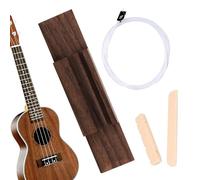 Ukulele Saddle and Bridge - Spare Parts and Parts for Plucked Instruments | Strings and Bridge for Ukulele | For Players Modifiers Technicians Restorers Students Band Musicians Studio