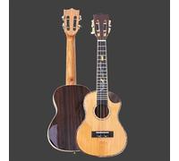 Ukulele Set 23 Inch Red Pine Redwood Glossy Solid Board Ukulele Guitar Instrument
