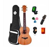Ukulele Set Concert Soprano Tenor 23" Sapele Ukulele Aquila Strings Optional Package Tuner(Color:1)