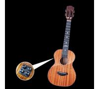 Ukulele Set Mahogany Heart Rounded Full Single Board Professional Performance Grade Ukulele High-end Vibration Electric Box(23 inch)