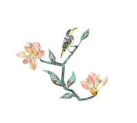 Ukulele Stickers - Rose Magnolia Inlay Decal for Musical Instruments, Removable Guitar, Bass, and Decorations | Perfect Board, Headstock, Fingerboard, DIY Customization, Home Studio, Music Accessories