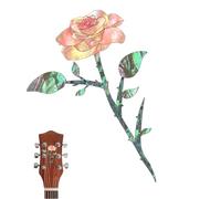 Ukulele Stickers - Rose Magnolia Inlay Sticker Decal - Musical Instruments Decorations, Removable Rose Stickers, Bass Decor, Guitar Board Decals