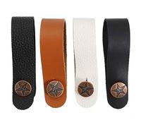 Ukulele Strap 4pcs Guitar Strap Locks Acoustic Guitar Strap Button Leather Headstock Adapter Strap Lock Button Guitar Parts Accessories (Random Color) Electric Guitar Strap