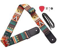 Ukulele Strap - KINPHY Adjustable Ukulele Shoulder Strap Hawaiian Style, Suitable for Soprano Concert Tenor Baritone String Instruments, Durable Uke Straps with Nail, Thread and Felt Pick (Colorful)
