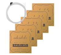 Ukulele String Set - 5 Sets Nylon Strings with British Felt Picks | Universal Replacement for Four String Guitar | Ideal for Concert, Soprano, Tenor, Ukuleles, Music Practices, Beginners