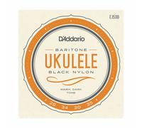 UKULELE STRINGS - D'ADDARIO EJ53B - BLACK NYLON - BARITONE SET - DGBE LOW D