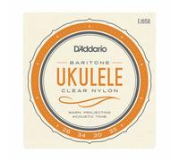 UKULELE STRINGS - D'ADDARIO EJ65B - CLEAR NYLON - BARITONE SET - DGBE LOW D