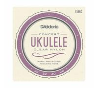 UKULELE STRINGS - D'ADDARIO EJ65C - CLEAR NYLON - CONCERT SET - GCEA HIGH G