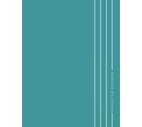 Ukulele Tab Notebook - Turquoise Blue - Minimal Style: 8.5" x 11" - 100 pages - Blank Ukulele Tablature - Blank Chords - Cream paper - Matte softbound cover