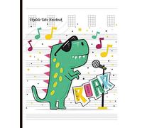 Ukulele Tabs Notebook: Composition and Songwriting Ukulele Music Song with Chord Boxes and Lyric Lines Tab Blank Notebook Manuscript Paper Journal ... for Beginners or Musician with T-rax Theme