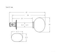 Ukulele Tuning Pegs 4 Pcs Set of Friction Tuners Machine Heads for Ukulele String Instruments, Compatible with Standard Soprano Concert T(BLACK)