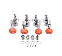 Ukulele Tuning Pegs GC505 Red Sealed 4 Pcs 2 Left 2 Right | Metal and Amber 3.9x2.9x3.37cm Size, Ferrules Screws Included Plastic Build