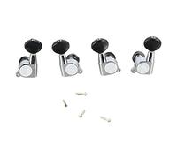 Ukulele Tuning Pegs, Machine Heads Set Premium Metal Accurate Tuning Stable for 4 String Soprano Concert Ukuleles