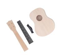 Ukuleles Guitar Build Kit, DIY Ukulele Kit Wide Application Basswood Body Paintable Mahogany Fingerboard for Practice