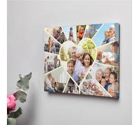 UKustomize Heart Shaped Memory Print,Family Photo Wall Art,Personalised Heart Photo Collage,Custom Picture Gift,Anniversary,Wedding, Birthday Gift (40 x 30 cm (16 x 12 in) rect)