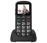 ukuu Big Button Mobile Phone for Elderly Easy to Use Basic Mobile Phone SIM Free Unlocked Senior Phone with SOS Button, Speed Dial, 800mAh, Bluetooth and Charging Dock-Black