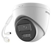 UKVISION 8MP 4K PoE IP Turret CCTV Camera, Smart Hybrid Light, Human Vehicle Detection, Two-Way Audio, H.265+, 30m Night Vision, IP67 Weatherproof, microSD 512GB, 120dB WDR, Outdoor, 2.8mm Lens
