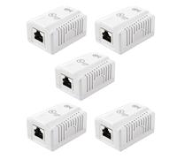 [UL Listed] Cable Matters 5-Pack Shielded Cat6A Surface Mount Box, White