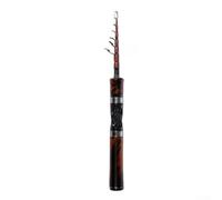 UL Telescopic Fishing Rod Medium-Fast Action Sensitive Strike Detection Carbon Fiber Portable Trout Lure Brown 1.5m 1.8m Trigger Casting Handle for Streams and Rivers(1.8m Straight grip)
