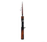 UL Telescopic Fishing Rod Medium-Fast Action Sensitive Strike Detection Carbon Fiber Portable Trout Lure Brown 1.5m 1.8m Trigger Casting Handle for Streams and Rivers(1.5m Pistol grip)
