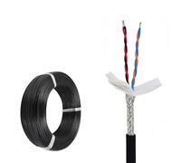 UL2464 22AWG Shielded Twisted-Pair Cable,-20°C~80°C，300V， Fine-Stranded Tinned Copper, Flame-Retardant PVC - Signal & Control Wire for Electronics, UAVs & Industrial Automation(25ft,22AWG-6C)