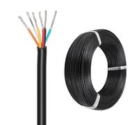 UL2464 30-14 AWG 6-Conductor PVC Cable, Tinned Copper Core, Flexible Jacket, 300 V 80 °C Extension Low Voltage Wire for USB Data, Audio, Keyboard & LED Wiring& Electronic Wiring(50ft,14AWG-6C)