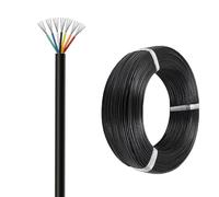 UL2464 7-Conductor Cable Wire -heat Resistant Tinned Copper PVC Insulated Wire for Control Systems, Data Transmission,speaker， Industrial and LED Wiring Projects - 300V(100ft,22AWG-7C)