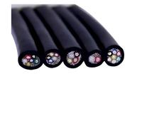 UL2547 5M-50M 22AWG Shielded Audio Control Wire - 2 to 6 Core PVC Insulated Copper Cable(Black,50M-22AWG (2CORES))