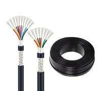 UL2547 Shielded 8/10 Core Cable, 28AWG, PVC Insulation, Tinned Copper, Flexible Wire For Audio, Control, Or Communication(45FT,28AWG-8C)