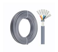 UL2547 Shielded Audio/Control Cable, Tinned Copper Stranded Wire, 26-18 AWG 6C, PVC Jacket, 25 ft Flexible Low-Voltage Wire for CCTV, DIY Electronics, Electrical Equipment System(25ft,24AWG)