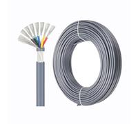 UL2547 Shielded Audio/Control Cable, Tinned Copper Stranded Wire, 26-18 AWG 7C, PVC Jacket, 25 ft Flexible Low-Voltage Wire for CCTV, DIY Electronics, Electrical Equipment System(100ft,26AWG)