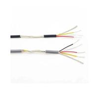 UL2547 Shielded Wire Signal Cable - 10M Copper Control Wires for Audio & Headphone Applications,1pcs(Black,24AWG X 10M-4CORES)