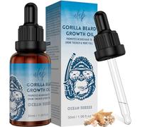 uLab Beard Growth Oil for Men - 30ml, Ocean Breeze Scent Premium Beard Care Oil - Natural Beard Moisturiser, Softener, and Conditioner for Facial Hair