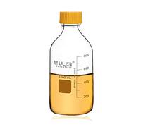 ULAB Round Media Storage Bottle, Vol.1000ml(34oz) 3.3 Borosilicate Glass Bottle with GL45 Screw Cap, URB1039