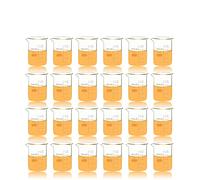 ULAB Scientific Glass Beakers, Vol. 50ml, 3.3 Borosilicate Griffin Low Form with Printed Graduation, Pack of 24, UBG1030