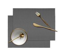 Ulable 2-Pack Dish Drying Mat, Microfiber Dry Pad,Quick-Drying Dish Drainer Board Mat for Kitchen,Machine Wash,Dark Gray-Square