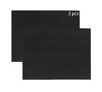 Ulable Dish Drying Mat, Microfiber Dry Pad, Quick-Drying Dish Drainer Board Mat for Kitchen Counter-top Tabletop Accessories, Machine Wash, 20 X 15 inch, Black, 2-Pack