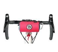 ULAC COURSIER Pulse 1.1L Neo Porter Bike Feed Bag for Handlebar, with Front Eyelet Accommodating Lights and Sunglasses and a Shoulder Strap for Easy Transport(Rosa-Teal)
