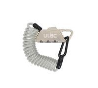 ULAC Piccadilly LTD Mini Combination Cable Lock, Helmet Lock for Bike, Bicycle, Motorcycle, e-Scooter; Small Portable Padlock for Gym Locker, Baby Stroller, Suitcase, Luggage, Gate and Fence(Silver)