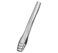 ulafbwur 304 Stainless Steel Food Clip Gravity Auto Open Close Hollow Design Long Handle Anti-scald Multifunctional Steak Bread Serving Clamp Tong for Kitchen Silver