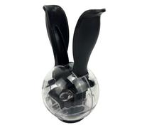 ulafbwur ABS Manual Mini Salt Pepper Mill Portable Rabbit Ears Ceramic Core Ball Grinder