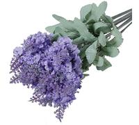 ulafbwur Artificial Flower Artificial Lavender Silk Flower Bouquet Wedding Home Party DIY Decor 10 Heads