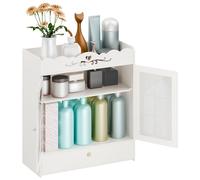 ulafbwur Bathroom Cupboard Cabinet Wall-Mounted Bathroom Storage Cabinet, Over Toilet Storage Shelf, Space Saver Medicine Cabinet Modern Toilet Cupboard Storage Unit with 2 Doors and Drawer White