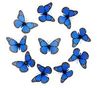 ulafbwur Bright Color Refrigerator Magnet 10 Pcs/set Butterfly Magnets 3d Realistic Decoration with Strong Anti-slip Design Colorful Lifelike Fake Butterflies Blue