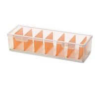 ulafbwur Cable Storage Box Management Container Clear Organizer with Dividers Stackable Plastic for Cables Chargers Transparent Desk Drawer Home Clear